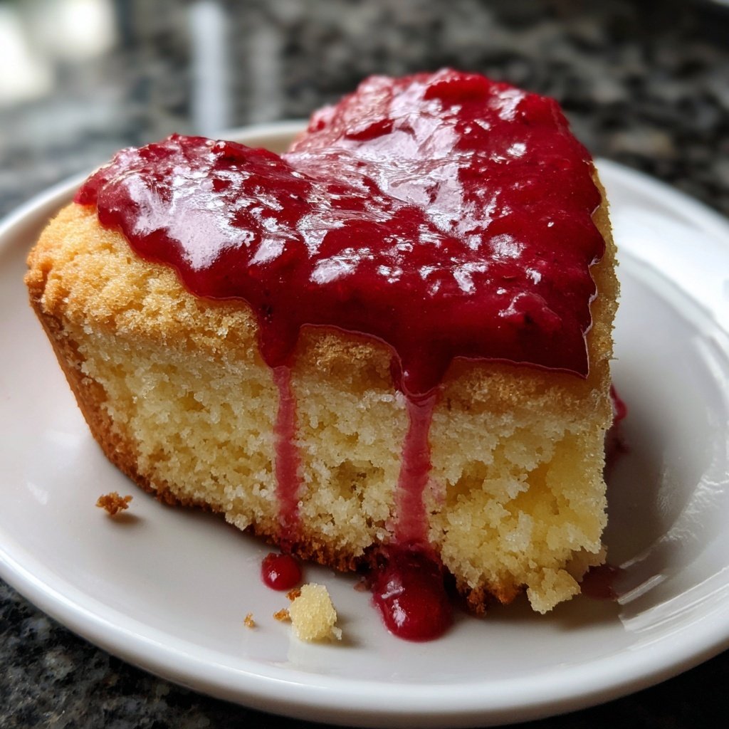 Mini Heart Cake with Almond Sponge