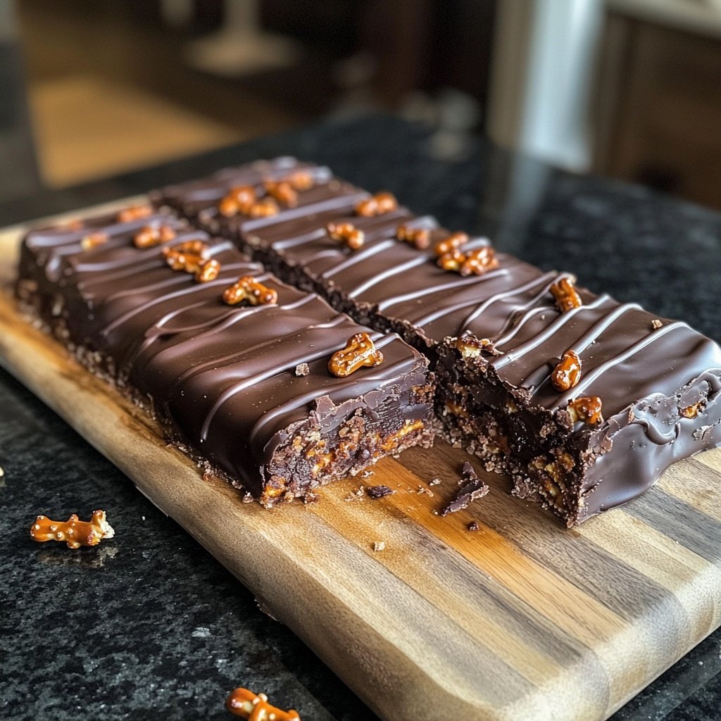 Super Bowl Dessert Chocolate Pretzel Bars