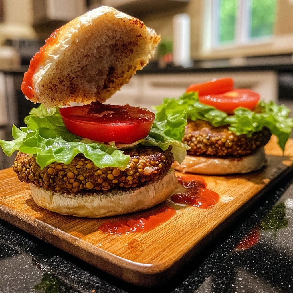 Sliders with Spicy Lentil Patties