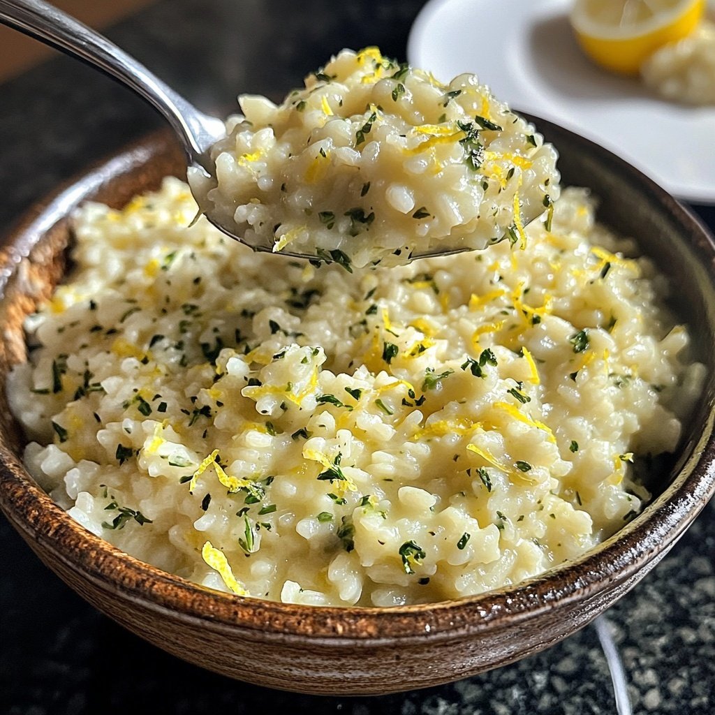 Valentine Dinner Lemon Herb Risotto